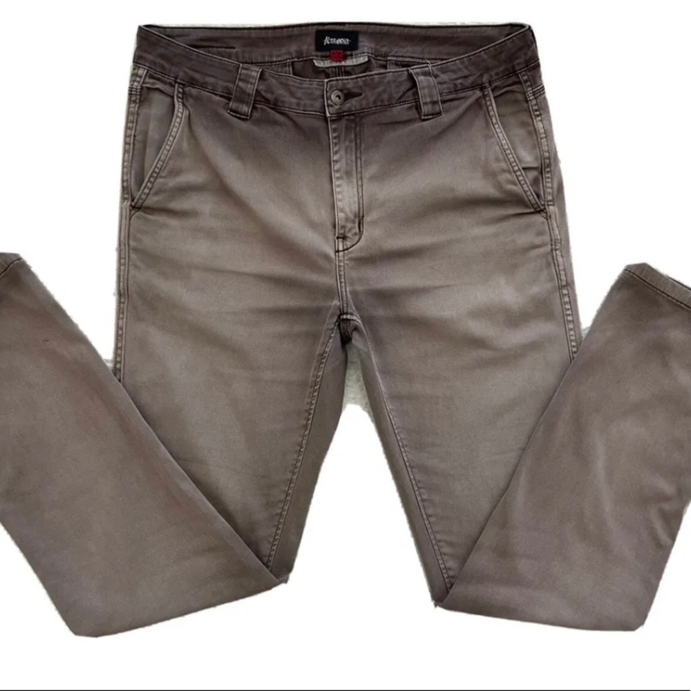 Mens Altamont A/969 Dark & Light Shaded Brown Button Pants Size 34x33